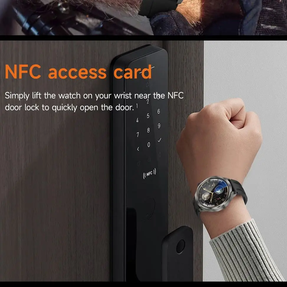 2025 Новые спортивные NFC модные умные часы с GPS, мужские 1,85-дюймовый AMOLED-экран, пульсометр, кровяное давление, здоровье, умные часы для Huawei IOS