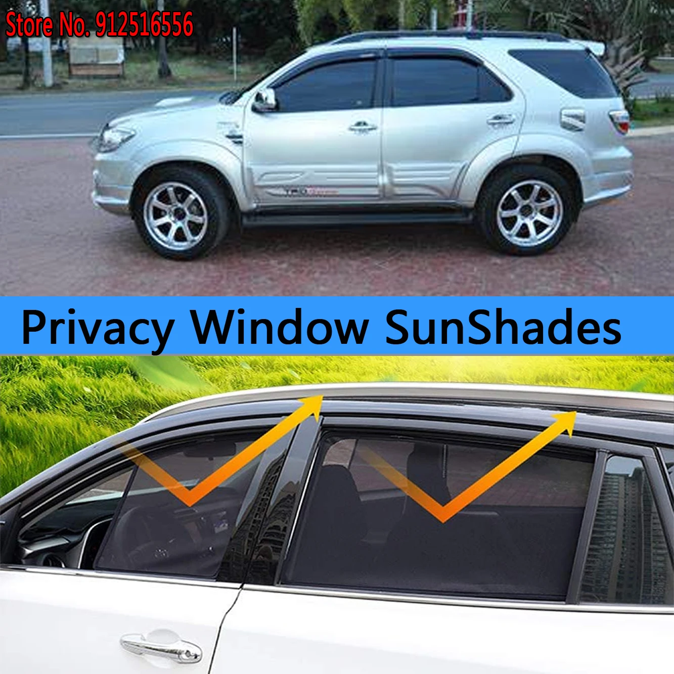 

Side Sun Shade Shading Protection Window SunShades Sunshield Accseeories for Toyota Fortuner AN50 AN60 2005 - 2015 2008 2011