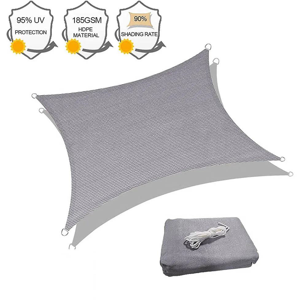 Big Sizes Rectangle Sun Shade Sail Waterproof Outdoor Garden Patio Party Sunscreen Awing Sun Canopy For Beach Camping Pool image 3