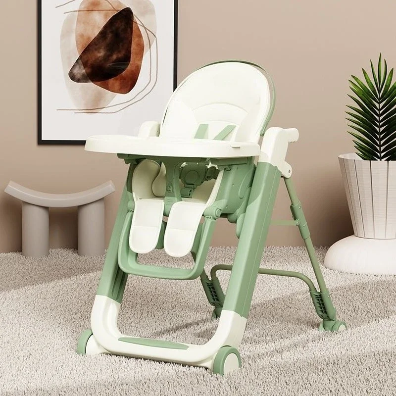 كرسي مرتفع للأطفال قابل للطي متعدد الوظائف مقعد طعام للأطفال قابل للتعديل كرسي تغذية للأطفال مقعد منزلي للأطفال تصميم نمط زائد