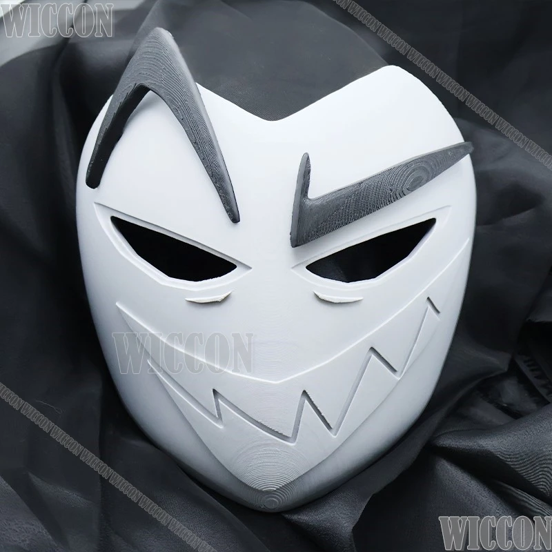 Adam Mask Cosplay Prop 2Ver. Bianco nero e rosso Hassbin Hotel Halo copricapo accessori angolari Human Male Holloween Party RolePlay