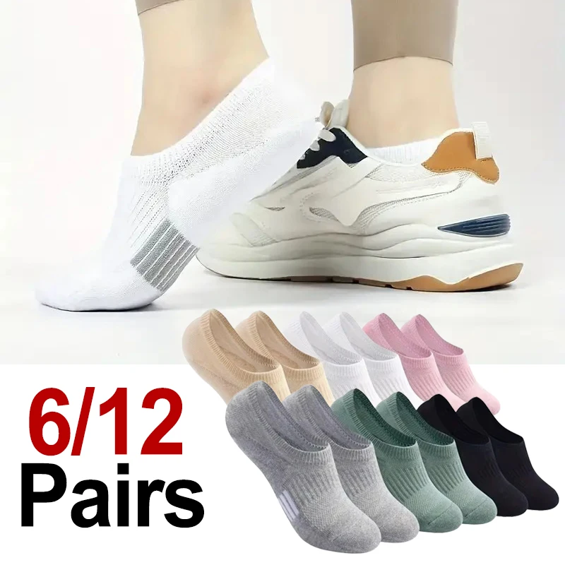 6/12 Paar Damen Atmungsaktive Mesh Unsichtbare Söckchen Sommer Leichte Atmungsaktive Fitness Laufen Sport Freizeitsocken