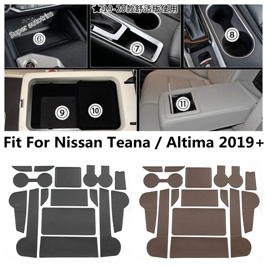 

Car Gate Slot Pad Door Groove Non-slip Dust Mat Protect PU Leather Interior Accessories For Nissan Teana / Altima 2019 - 2023