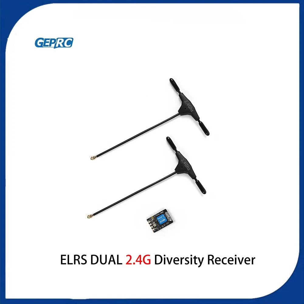 

GEPRC ELRS DUAL 2.4G Diversity Receiver Long Range for RC FPV Long Range Racing Drone Quadcopter