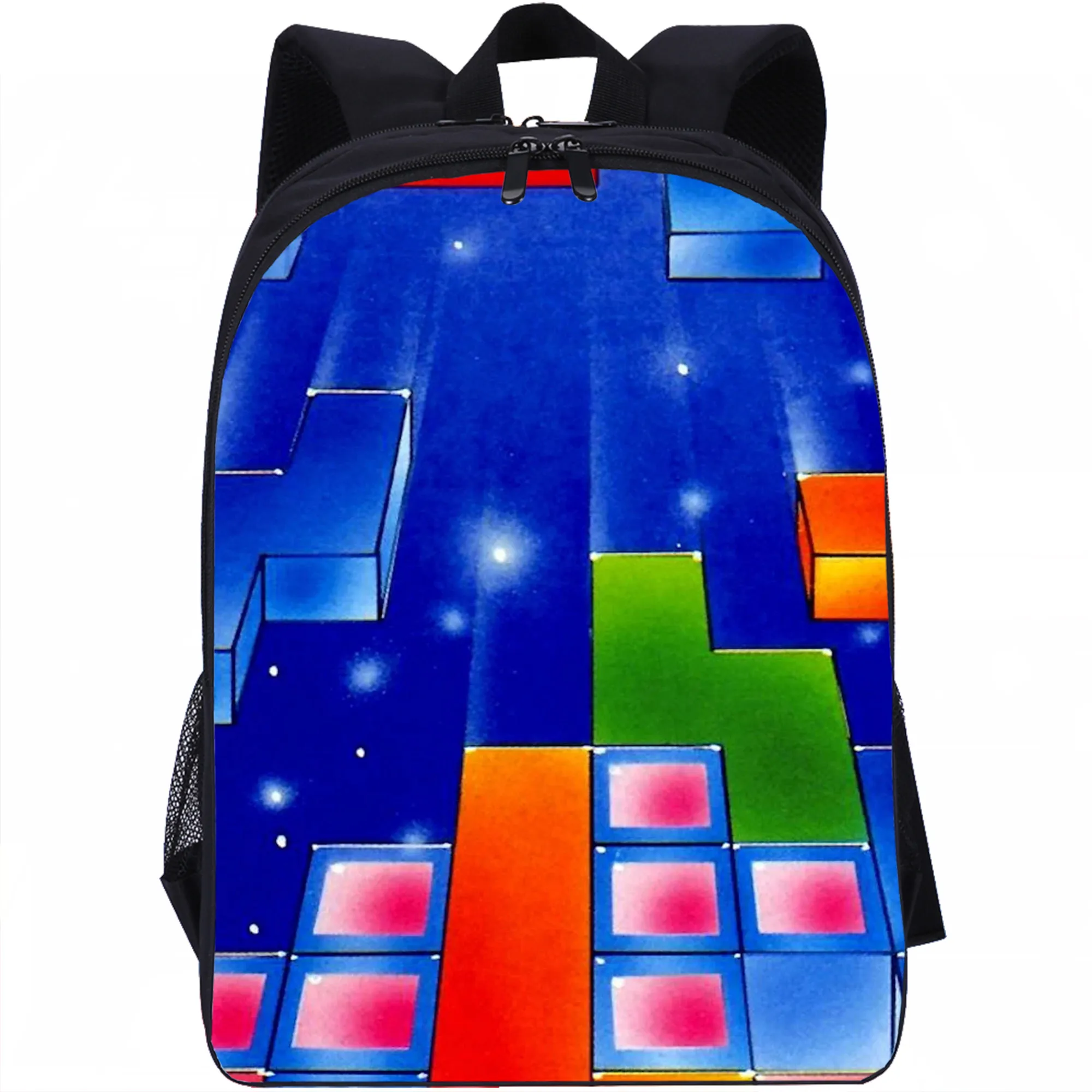 Schul rucksack für Mädchen Jungen 16 Zoll 3D-Würfel Spiel druck im Freien Reises port Kinder rucksack zurück zur Schule Geschenk Bücher tasche