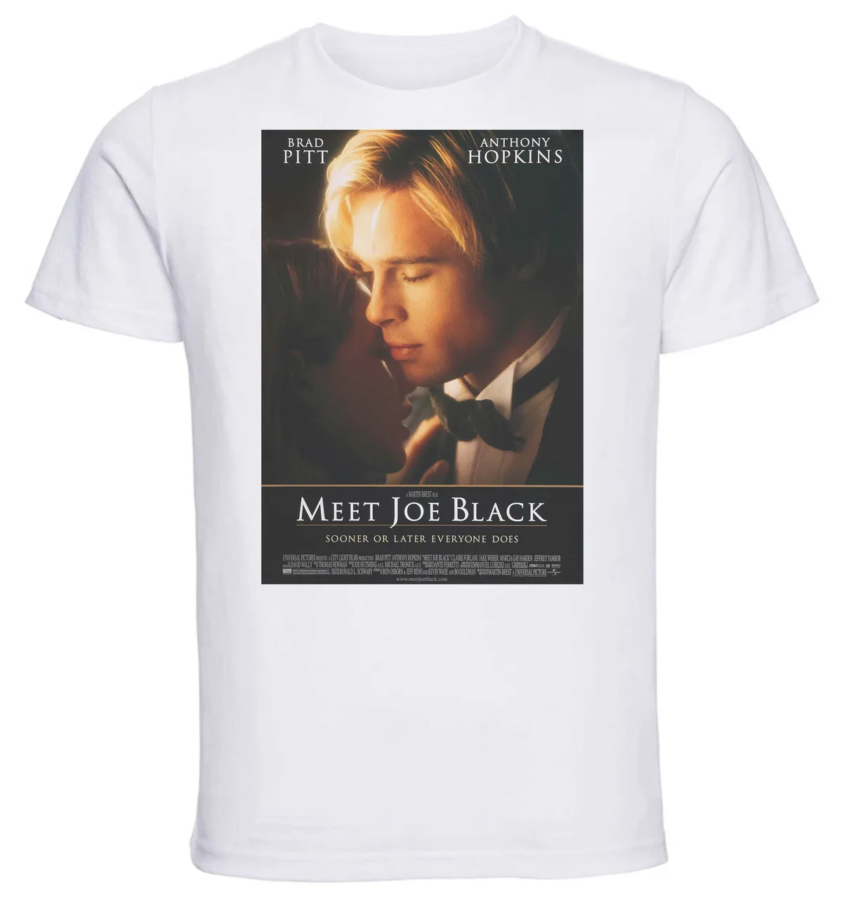 

Футболка унисекс-белая-пленка Playbill-Meet Joe Black