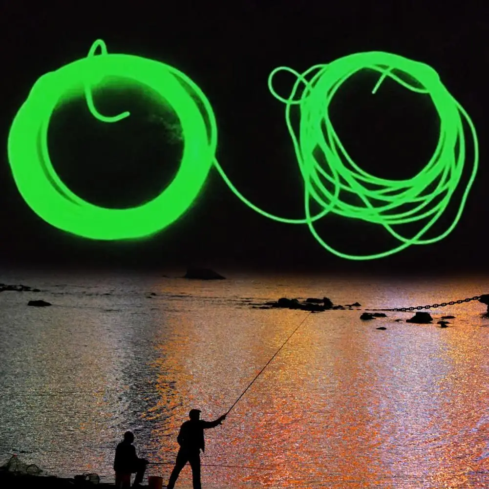 2m Silicone Fishing Luminous Tube Glow in Dark Anti Knot Fishing Pink/Green Night Fish Soft Tube peche Accessories