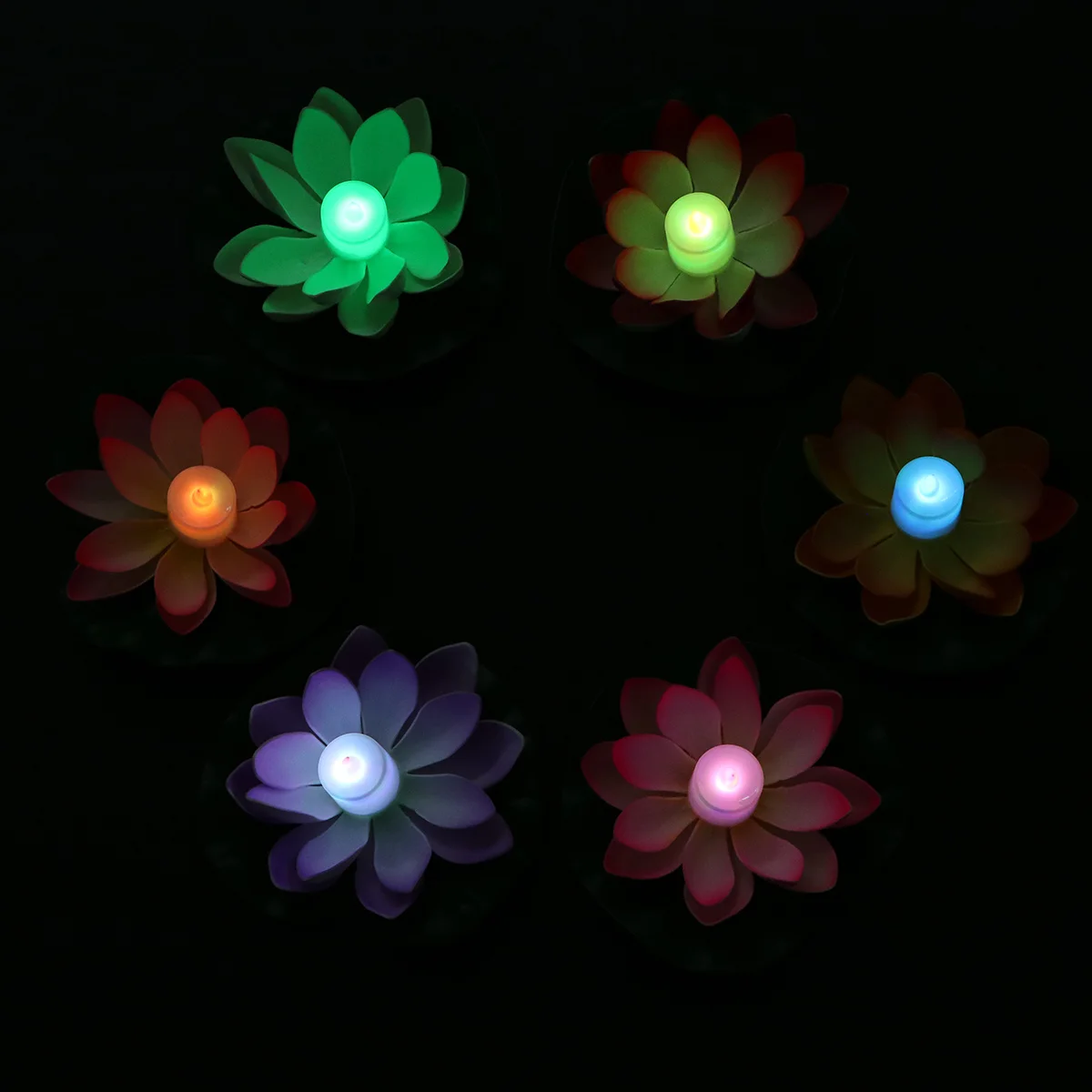 

6Pcs LED Lotus Light Realistic Flower Lamp Flickering Flameless Suitable for Wedding Party Festival Decoration