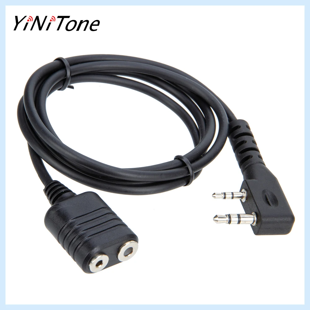 K Type 2 Pin Extension Cable for BaoFeng UV-5R, Kenwood TK-208, TYT TH-UVF1-1 Meter for Earpieces, Mics & Headsets