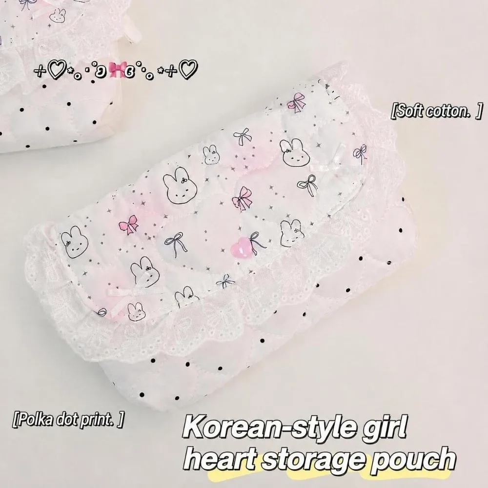 Japanese Butterfly Rabbit Print Pencil Case Flap Button-down Multifunctional Pen Bag Large Capacity Stationery Pouch Gift