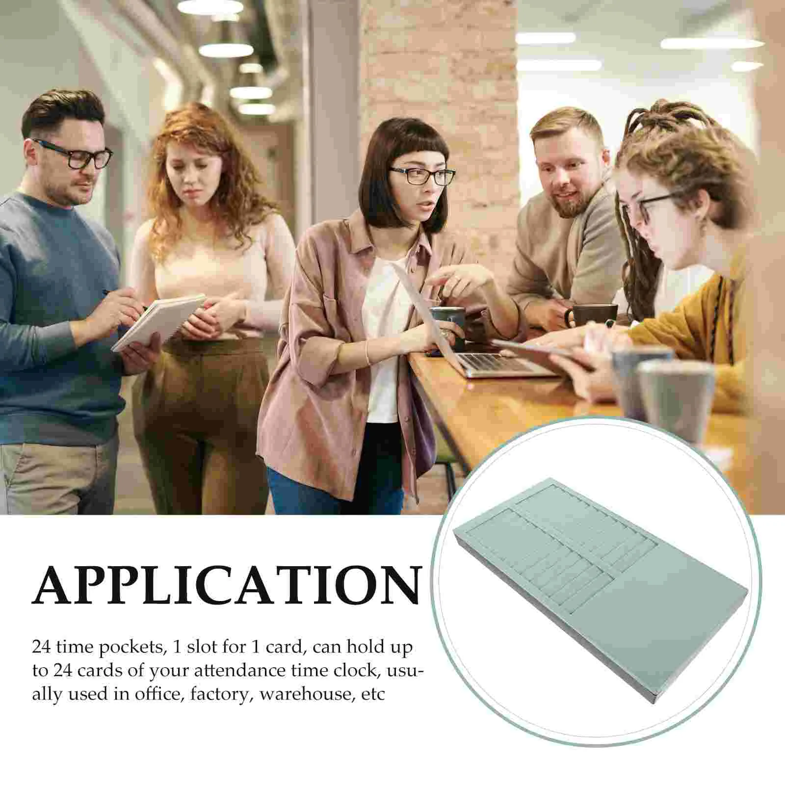 Relógio Card Holder Wall Display Rack, Time Storage Acessório, Time Storage, Office, Attendant Cards, 24 Slots