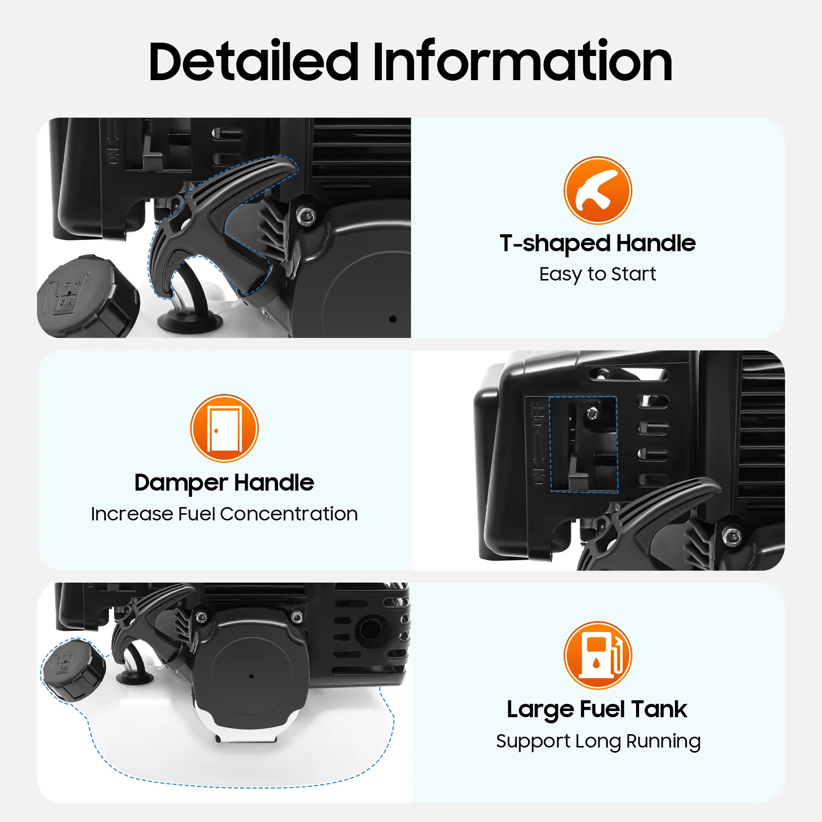 Silnik 49cc 2-suwowy z przekładnią 3.1:1 do skuterów i minibike'ów, chłodzony powietrzem, silnik zamienny ﻿