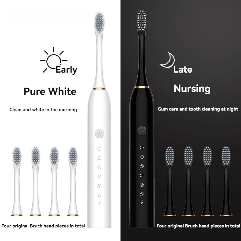 Six-Speed Automatic Electric Toothbrush Adult & Children's Universal Soft Bristle Charging Smart Toothbrush for All Ages