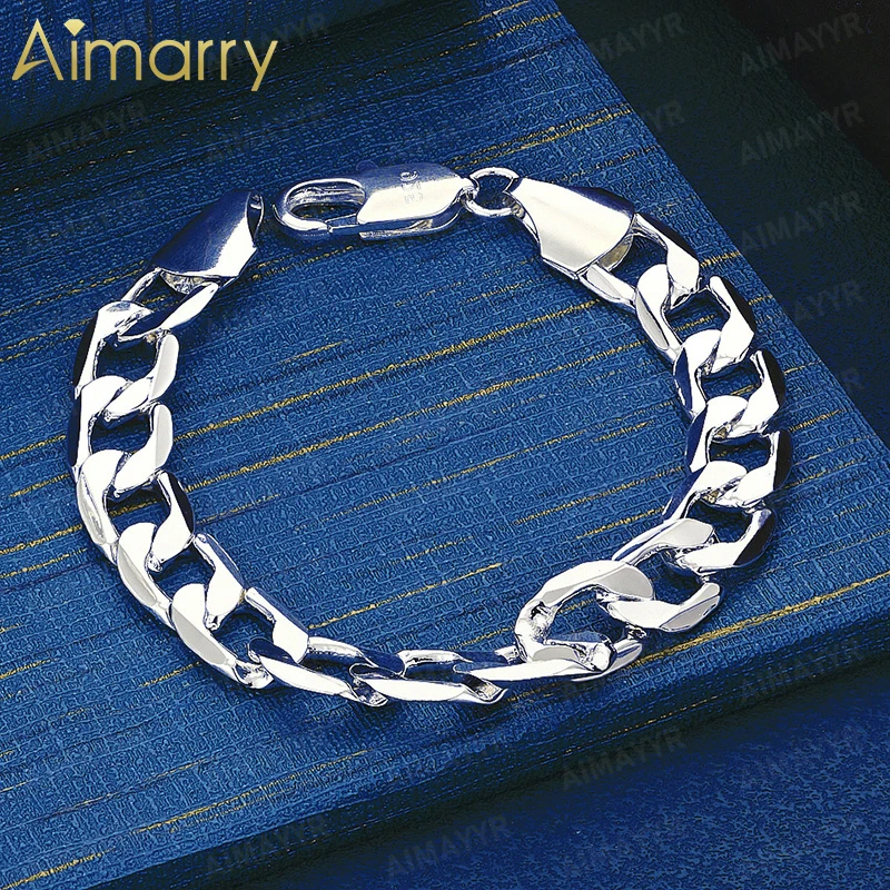 925 Sterling Silver 10mm Simple Twist Ring Buckle Bracelet for Both Men and Women High-quality and Fashion Party Jewelry