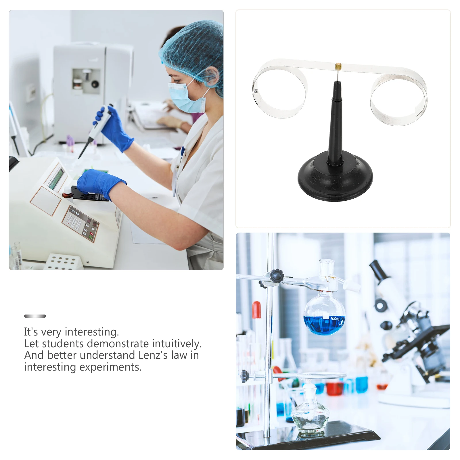 

1 pc Physics Experiment Equipment Lenz Law Apparatus Demonstrator Science Lab Teaching Prop Middle School Practical Model High