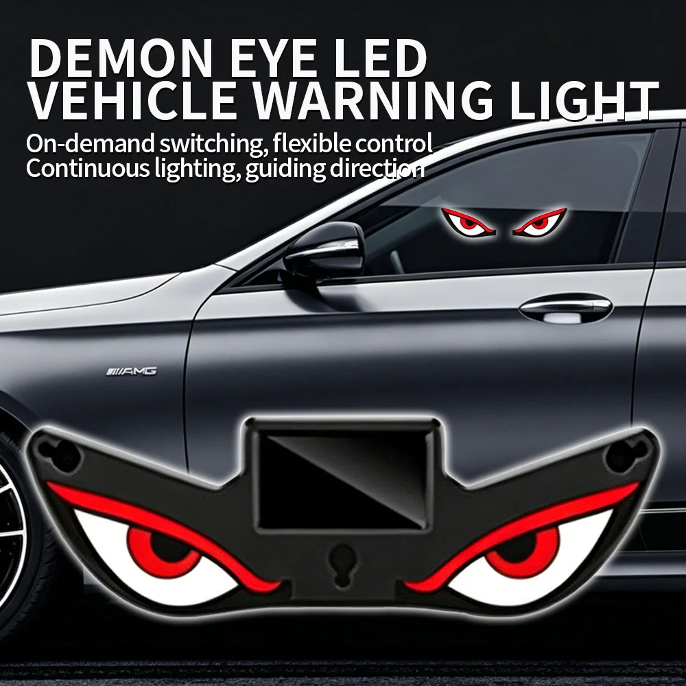 

Solar Powered Car Neon Light, Wireless Demon Eye LED Ambient Light, Suction Cup Mount, USB Rechargeable Auto Atmosphere Breathin