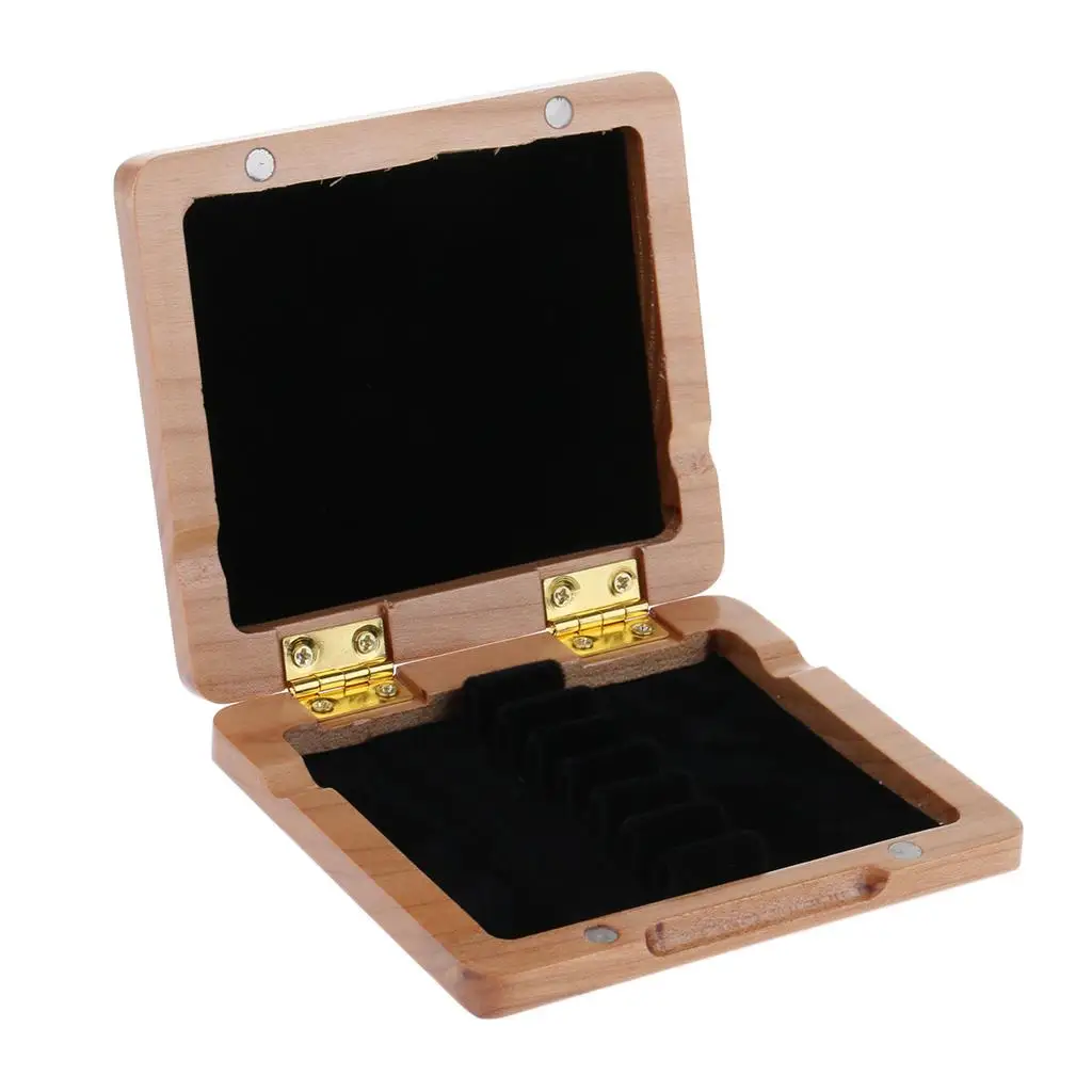 High Quality Wooden Oboe Reed Case Box for 6pcs Oboe Reed Holder Storage Container Organiser Protector Musical Instruments Gear