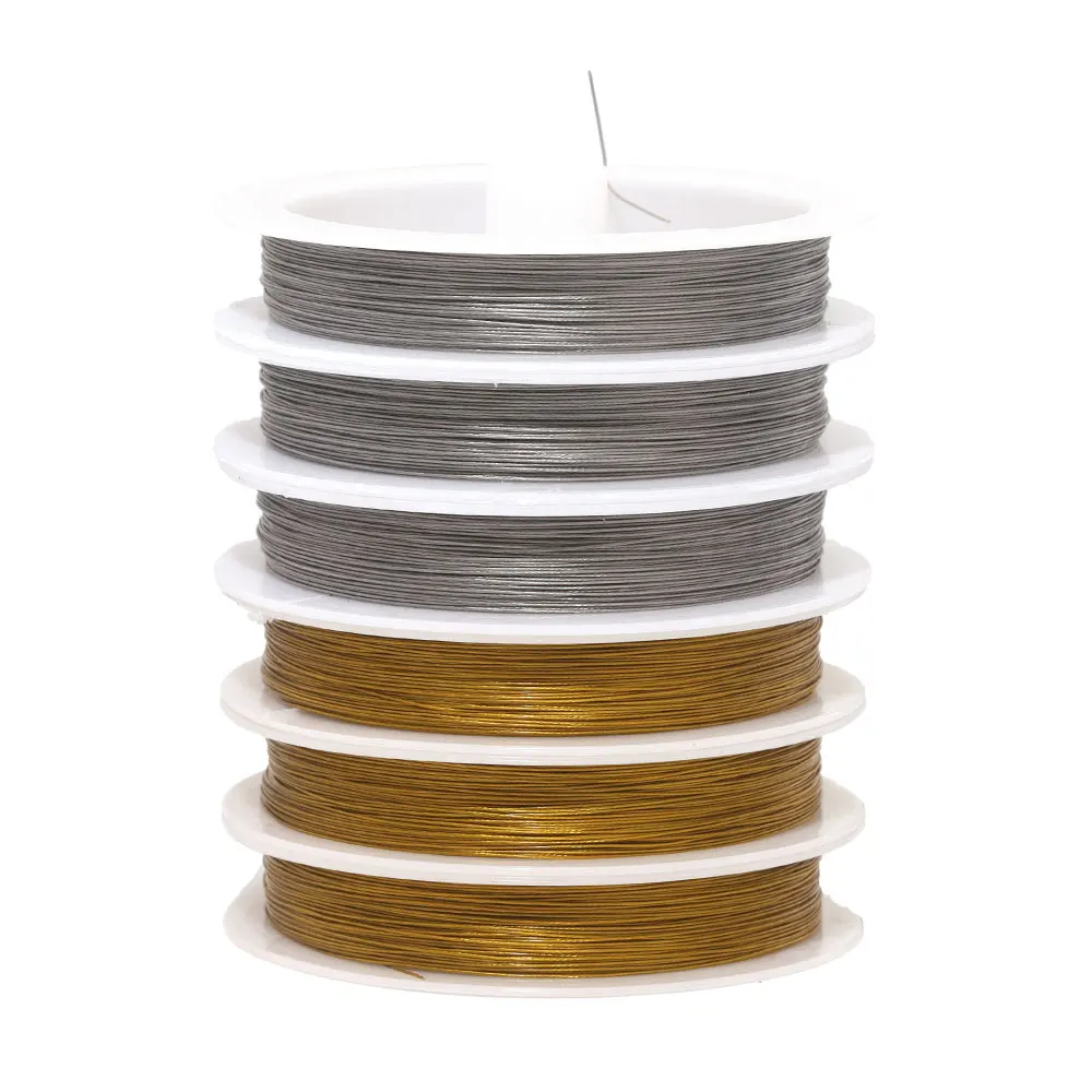 50m/roll 0.35-0.8mm Stainless Steel Tiger Tail Beading Wire For Jewelry Making Resistant Strong Wire DIY Jewelry Materials