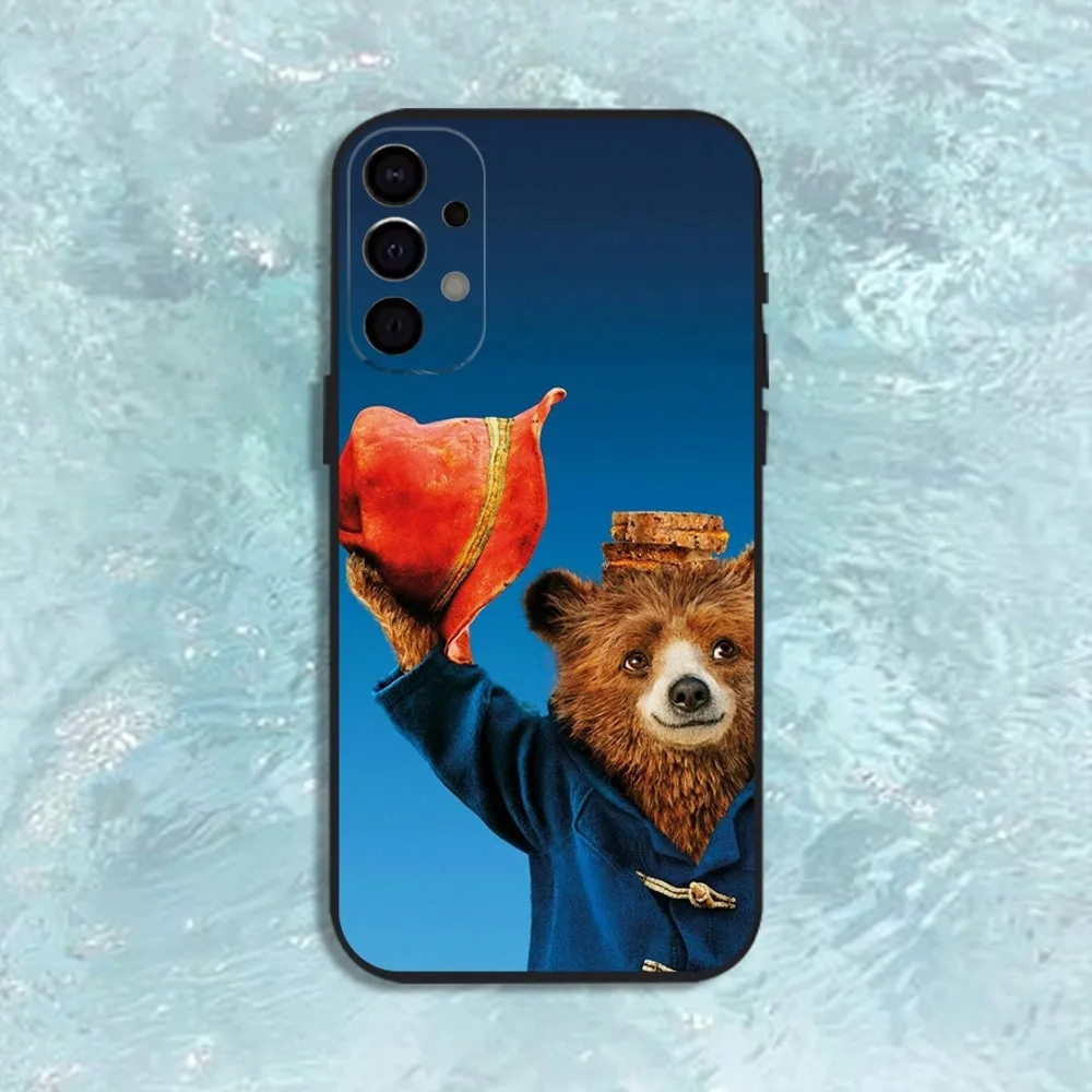 Милый чехол для телефона P-Paddington B-Bear для Samsung S25, S24, S21, S22, S23, S30, Ultra, S20, Plus, Fe, Lite, Note, 10,9,5G, черный чехол