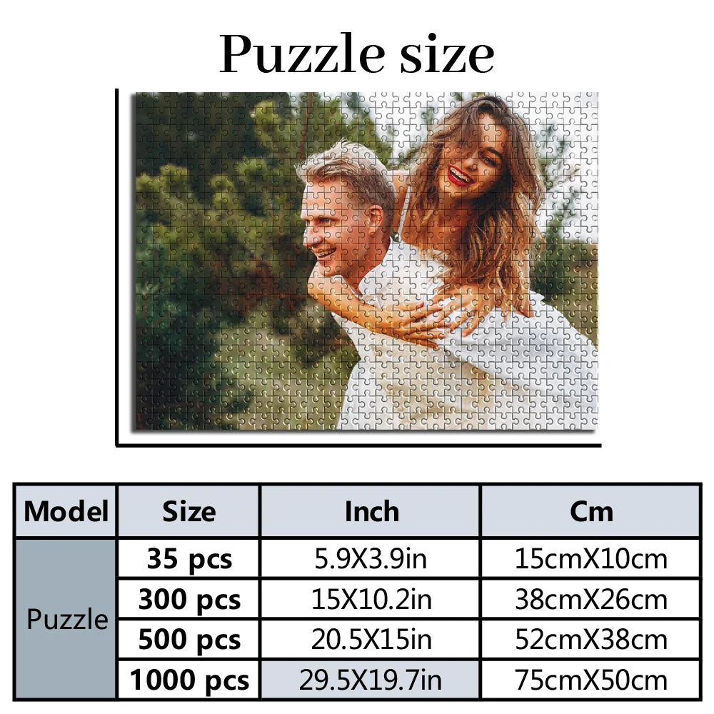 Personalized Custom Photo Puzzle Customized Outdoor Couple Picture Gift, Personalized Puzzle Family Photo Puzzle