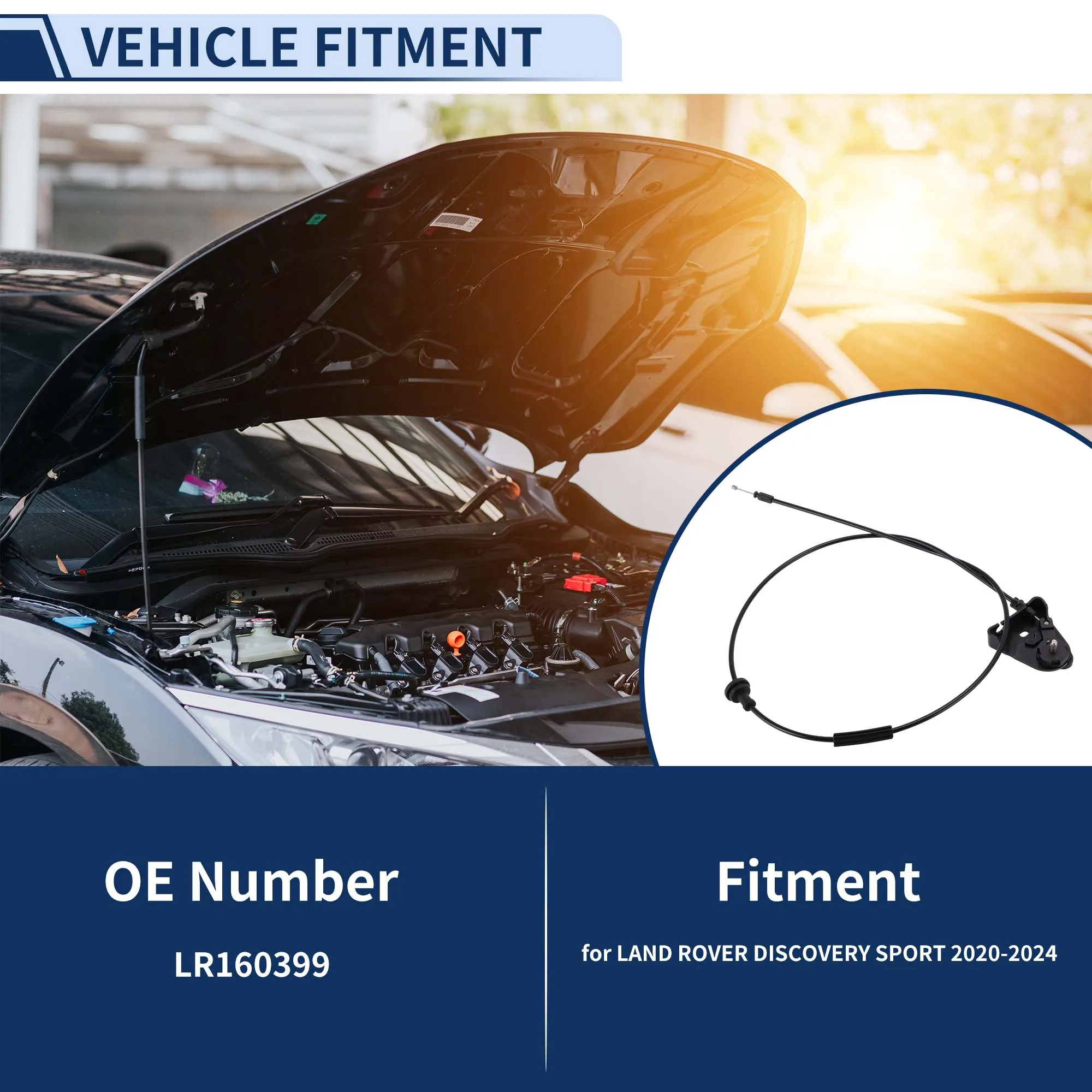 

Трос открывания защелки капота UXCELL для LAND ROVER DISCOVERY SPORT 2020-2024 No LR160399