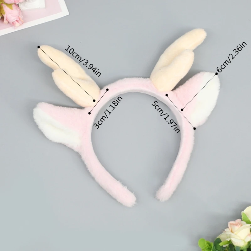 Y166 Cameriera Hairhoop Antler Ear Hairband Giochi imitazione Fascia per capelli Costume Hairhoop Ragazza Festa a tema