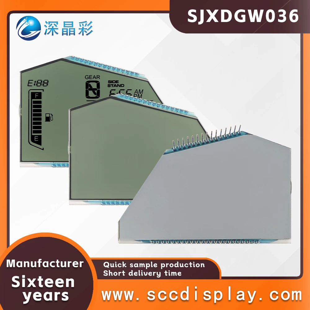 Customization Non standard SJXDGW036 HTN segment display screen anti glare car LCD screen high contrast segment code screen