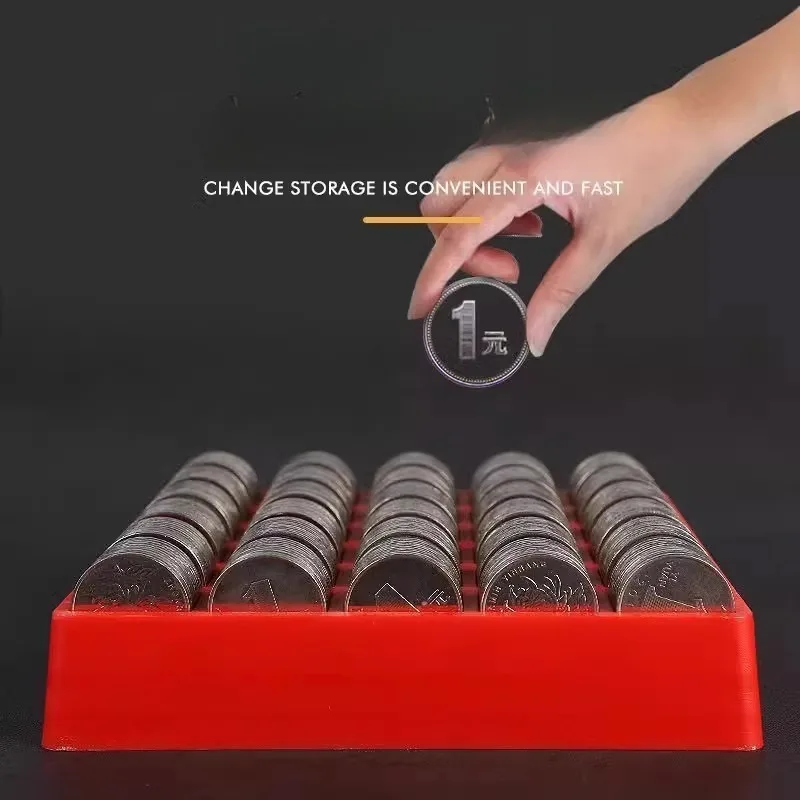 Coin Storage Box 300 Pieces 30 Inner Compartments Plastic Divided Game Coin Box Supermarket Counting and Inventory Box
