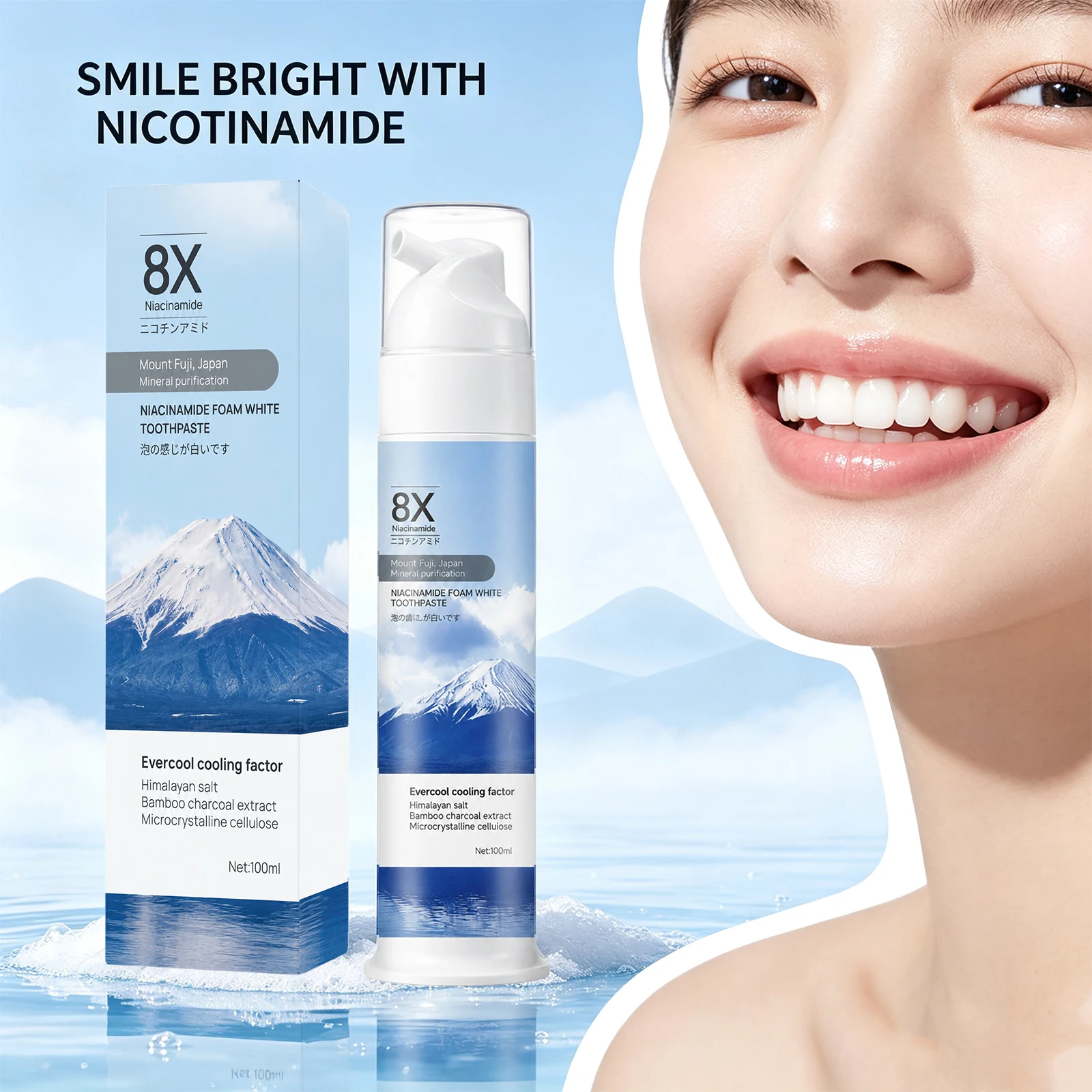 Niacinamide Whitening Toothpas - Whitening Foam Pump review and price