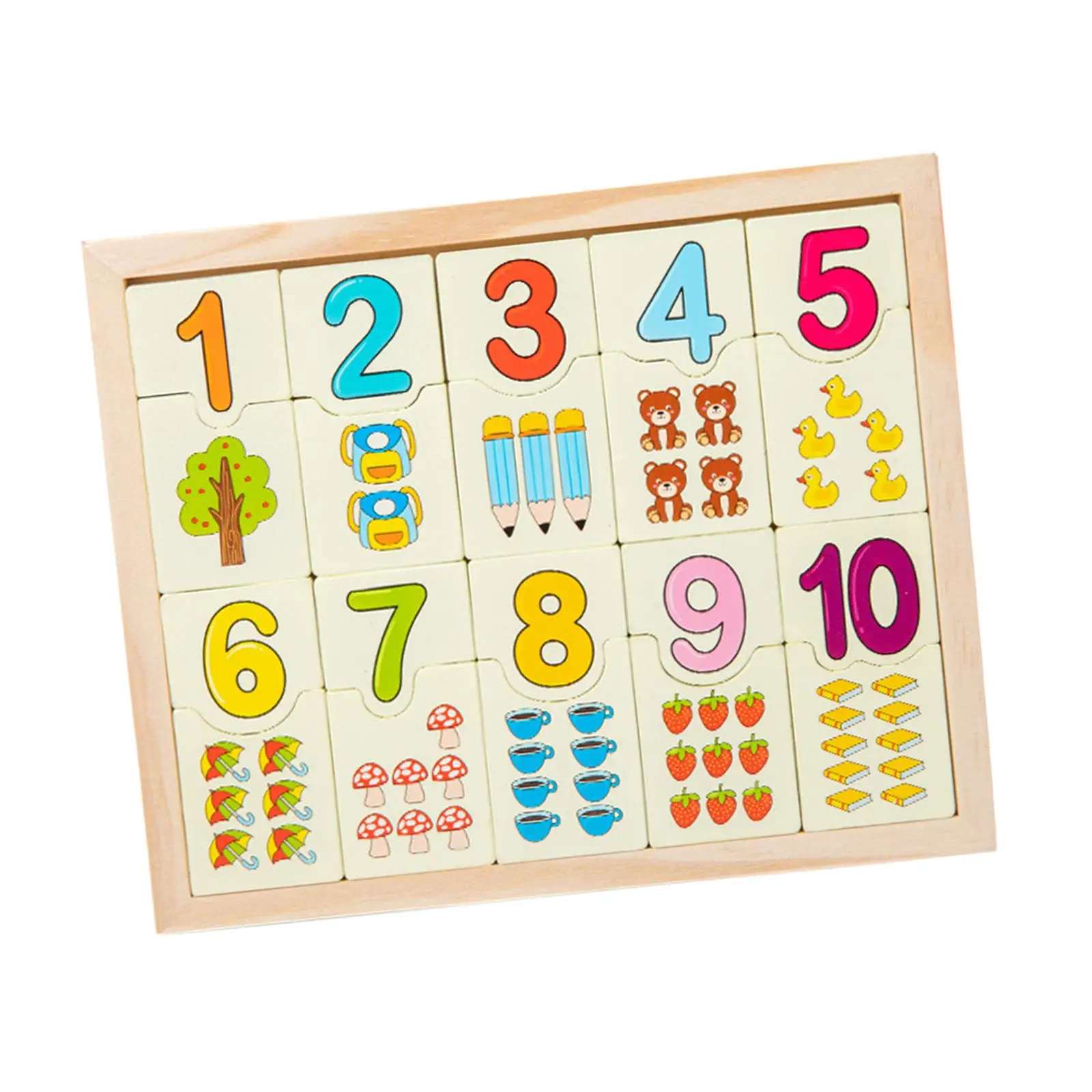 Matching Board Toys, Wooden Board Game, Counting Board, Montessori for Children Kids