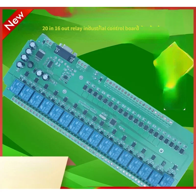 MODBUS RTU 20 entradas 16 saídas 232 comunicação serial 485 placa de controle de relé 12V24V