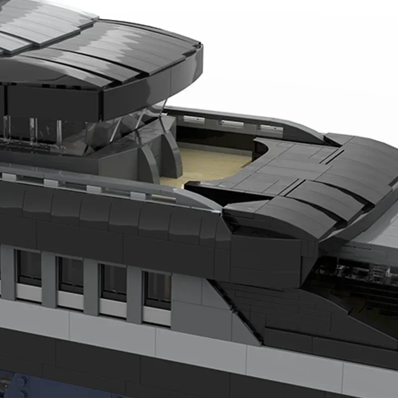 

Military Boat Model Moc Building Bricks Large Luxury Yacht Mini scale Technology Modular Blocks Gifts Toys For DIY Sets Assembly