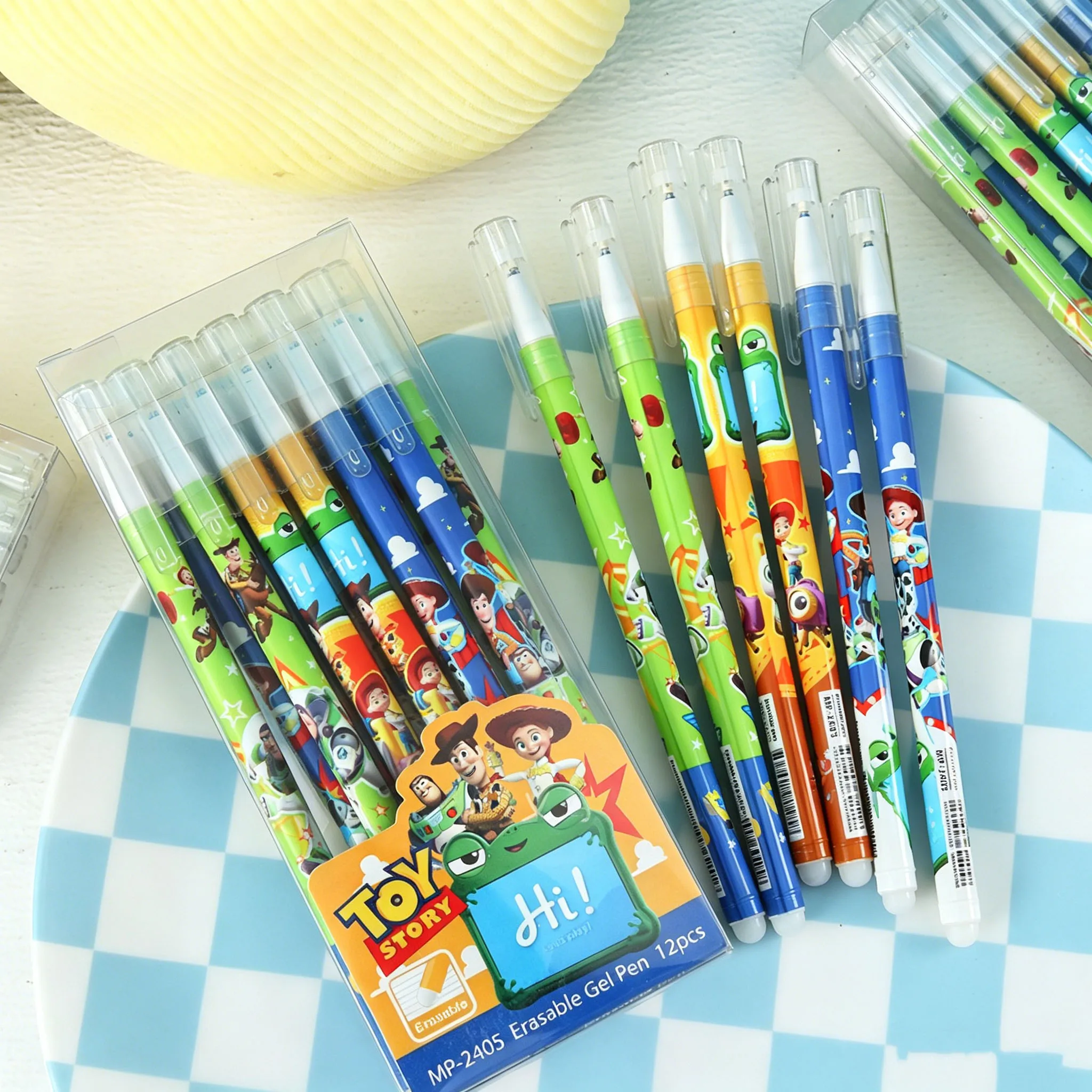 Neues 6/24-teiliges Toy Story Magic Erasable Gelstift-Set, blaue Tinte, 0,5 mm, feine Spitze, neutral, für Studenten, Büro, Schule, Geburtstagsgeschenk – Detail 3