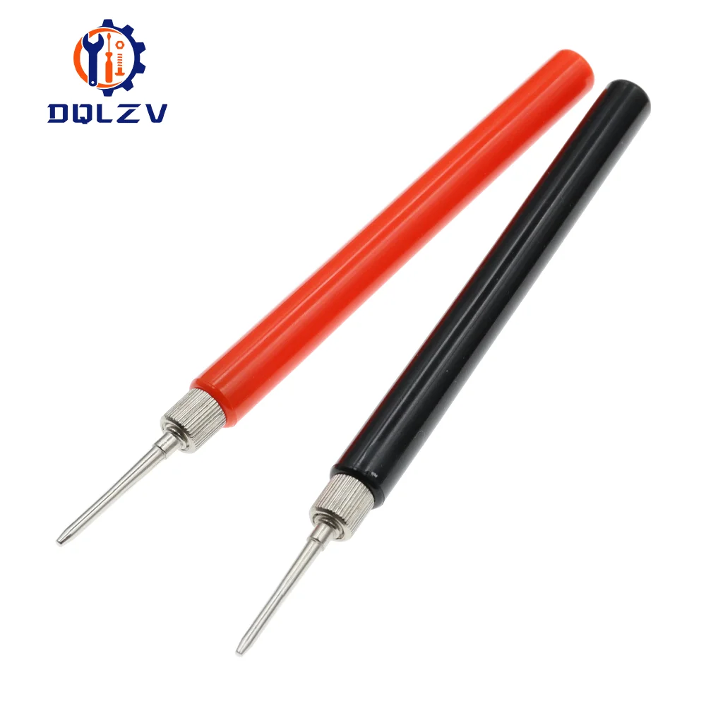 Multimeter Spring Test Probe Tip Insulated Test Hook Wire Connector Test Needles Electrical Test Probe Test Leads 128mm