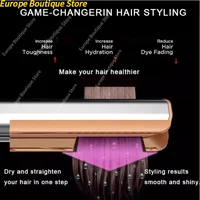 NOUVEAU 2026 Sèche-cheveux et fer à lisser 2-en-1 à ions négatifs, double fonction de chauffage pour un séchage rapide et un lissage parfait, idéal pour les voyages et l'usage domestique 4