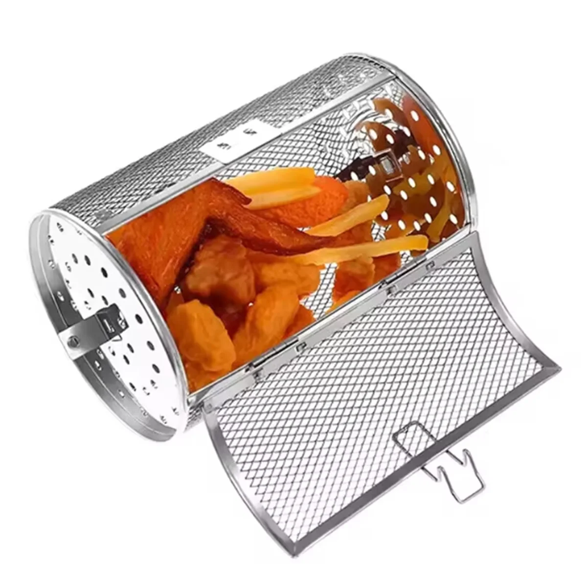 A20M Stainless Steel Grill Rotisserie Oven for Kitchen Fry Basket Coffee Bean Grilled Cage Drum Rack Air Fryer Accessories