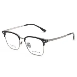 Pure Titanium Frame Glasses Full Rim Eye Glasses Spring Hinges Men Style Shortsighted Spectacles New Arrival Glasses