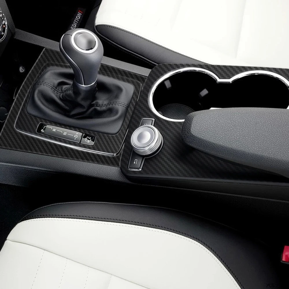 

For Mercedes Benz GLK X204 2008-2012 Car-Styling Carbon Fiber Car Interior Center Console Color Molding Sticker Decals Parts