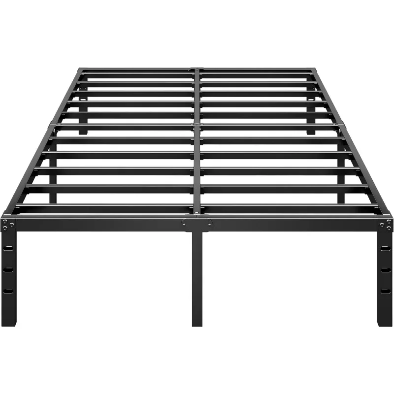 

Metal Platform Bed Frame 18 Inch Tall, No Box Spring Needed, Bed with Heavy Duty Strong Support Slats, Easy to Assemble,Black