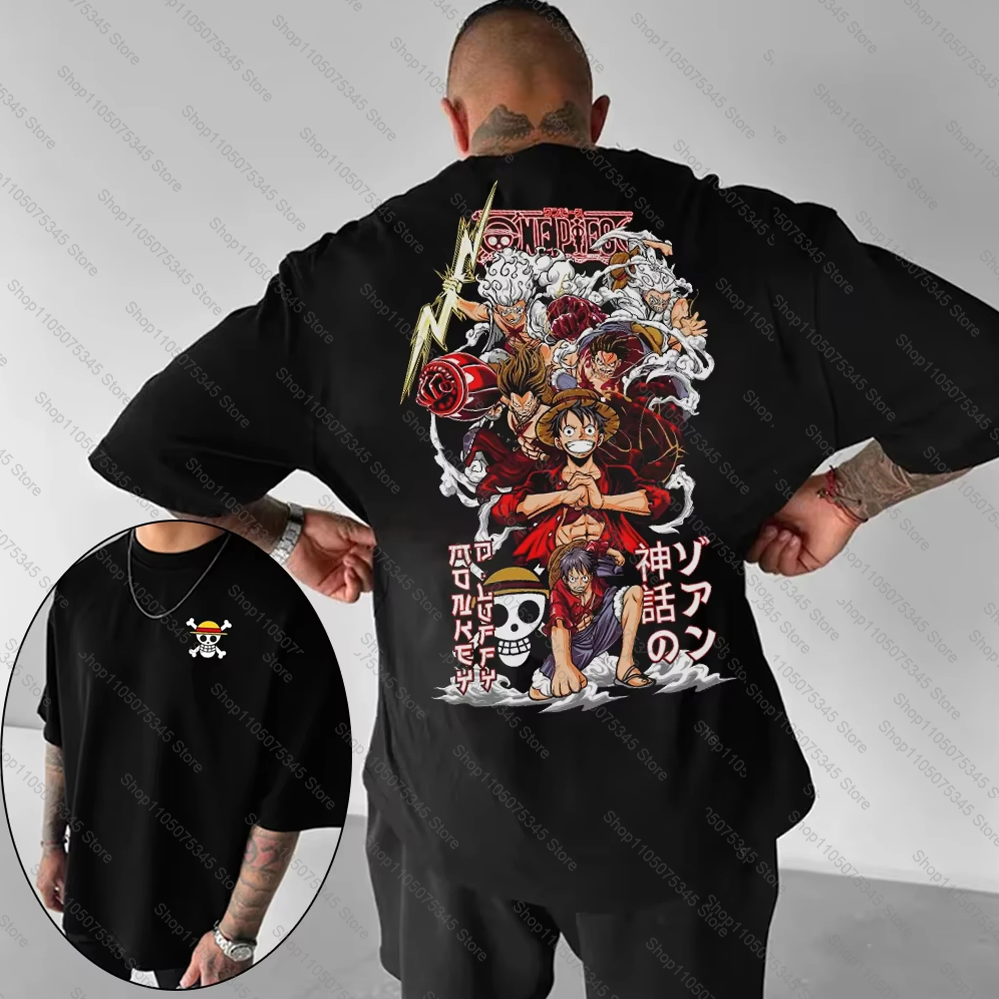 ワンピース日本アニメプリントメンズ Tシャツロロノア・ゾロ少年子供の原宿半袖キッズルフィ Tシャツ服