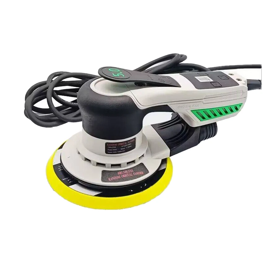 6-inch Electric Brushless Sander 150mm Auto Sheet Metal Furniture Wood Dust-free Grinding Sandpaper Machine 220V