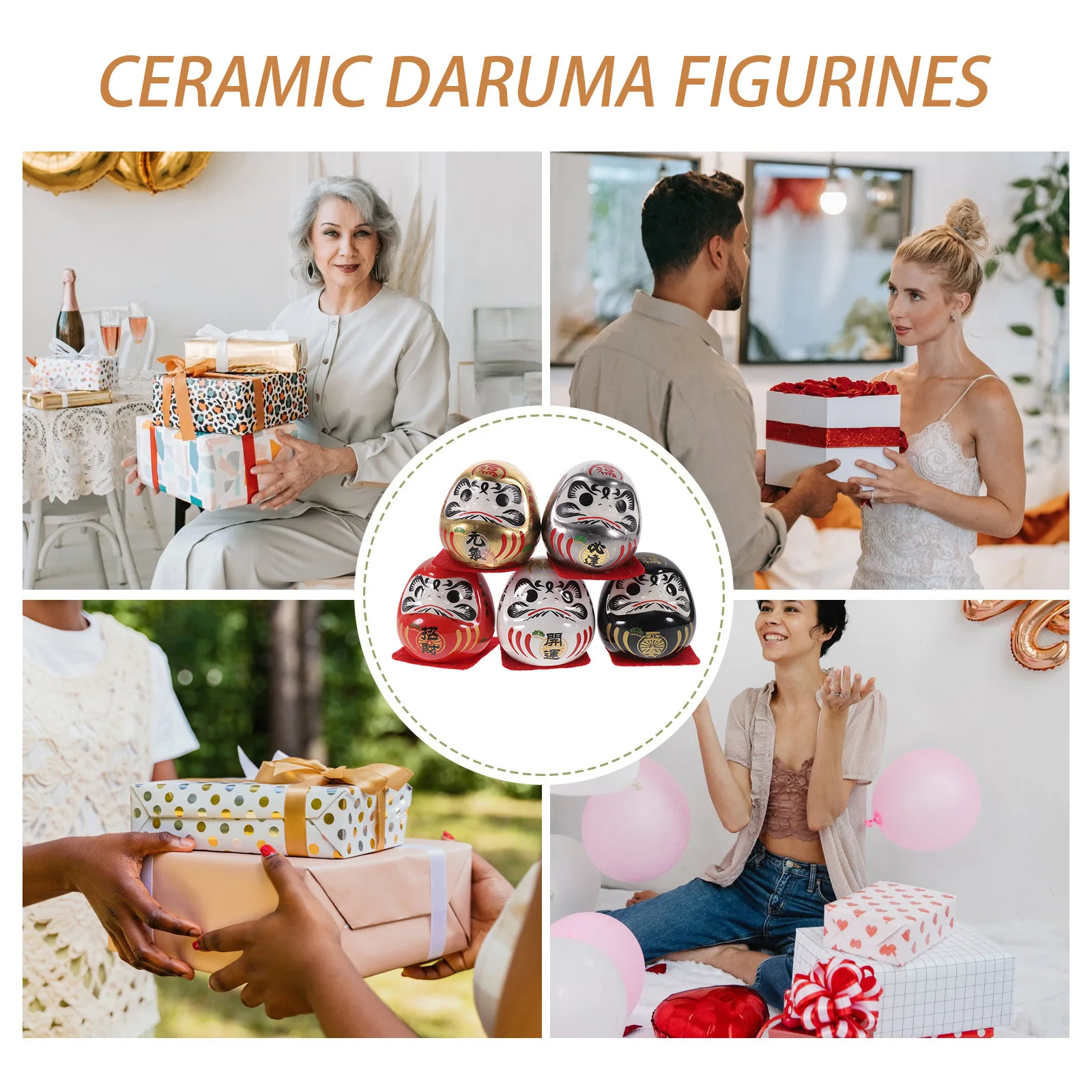 

1Set Ceramic Japanese Fortune Mascot for Desk Dashboard Decor Home Decor Accessories Traditional Statues Craft Gift