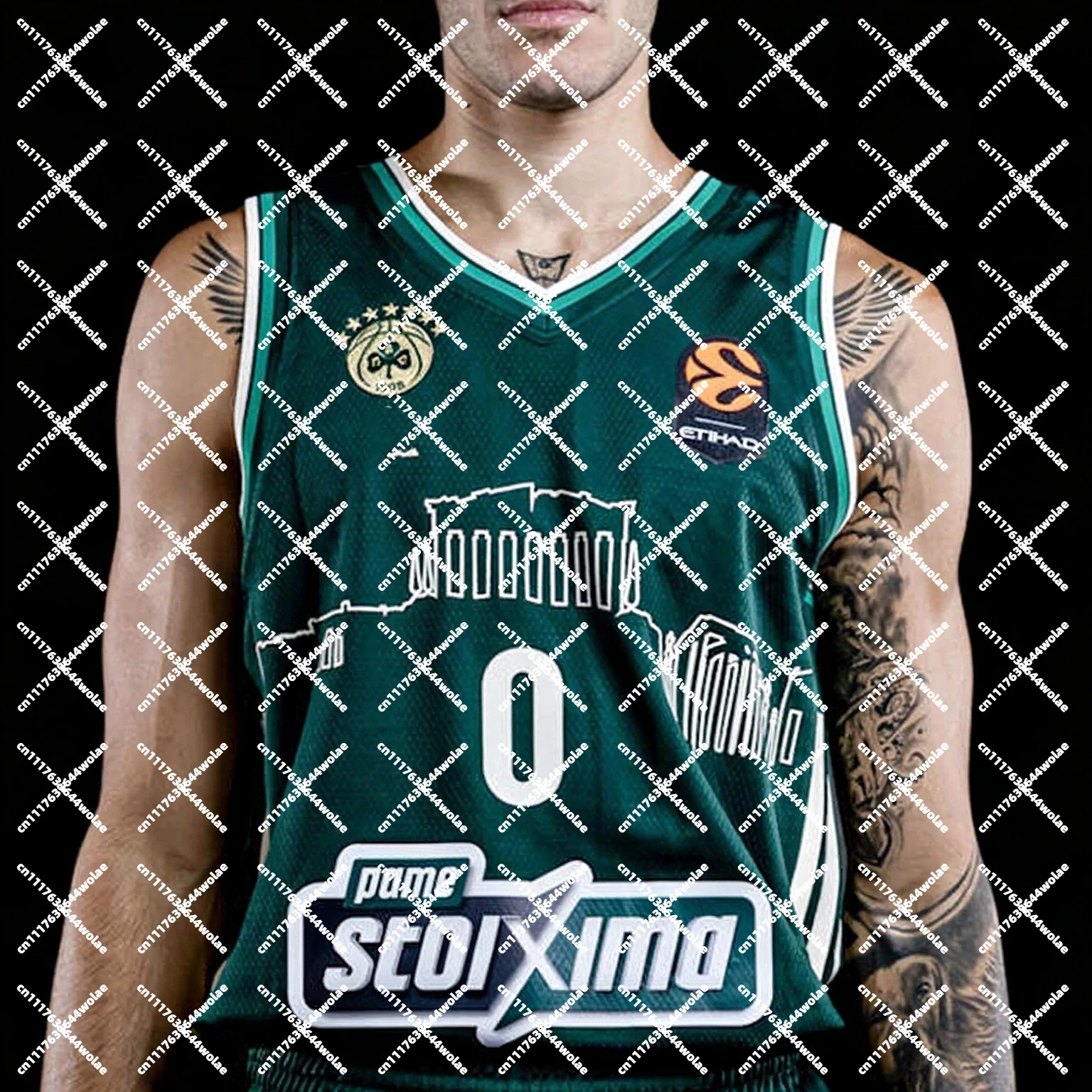 NEW 2026 Arrival Greek Men's Basketball Vest, NUNN #25, Panathinaikos Basketball Game Jersey, Kids Training Suit ,Jersey Set