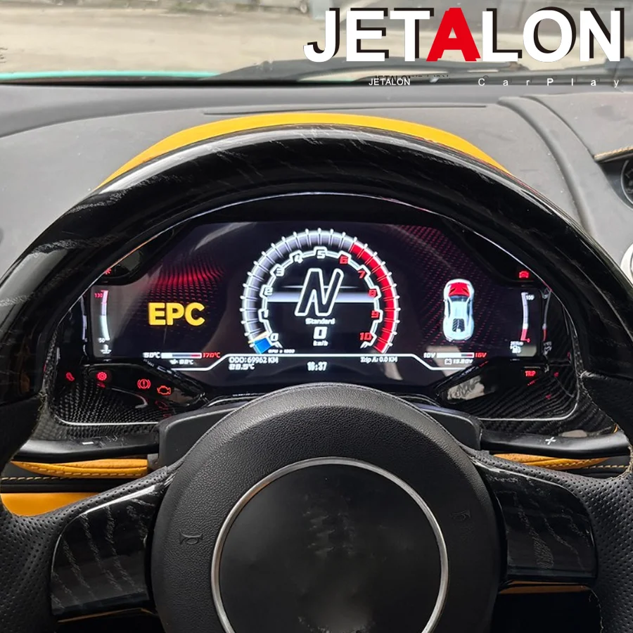 12.3 Inch Virtual Cockpit Digital LCD Instrument Cluster Speedometer Dashboard Screen for Lamborghini Gallardo 2004-2014