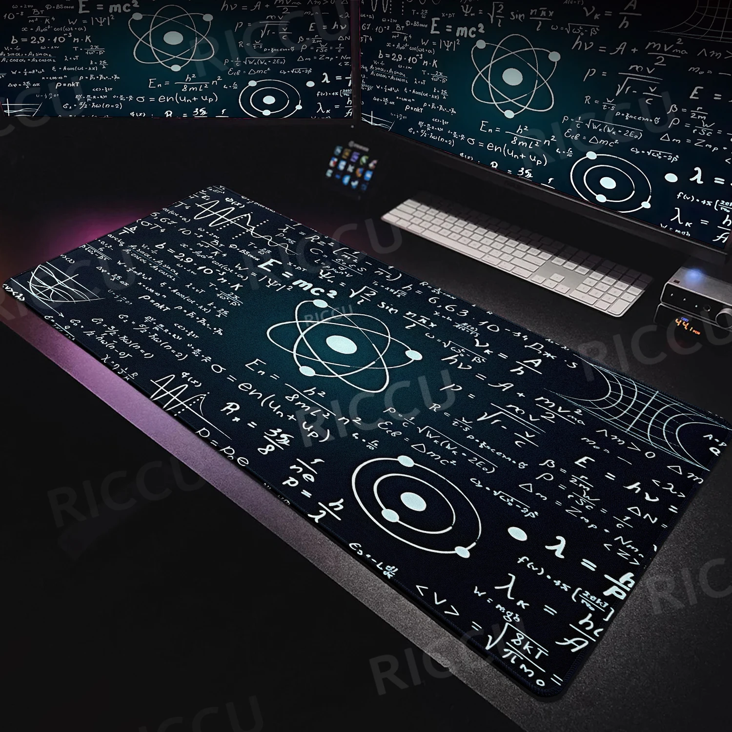 Science Formula Style Mouse Pads Desk Cute Math Cushion Extended Gaming Mechanical Keyboard Mat Large Gamer Non-Slip Desk Carpet