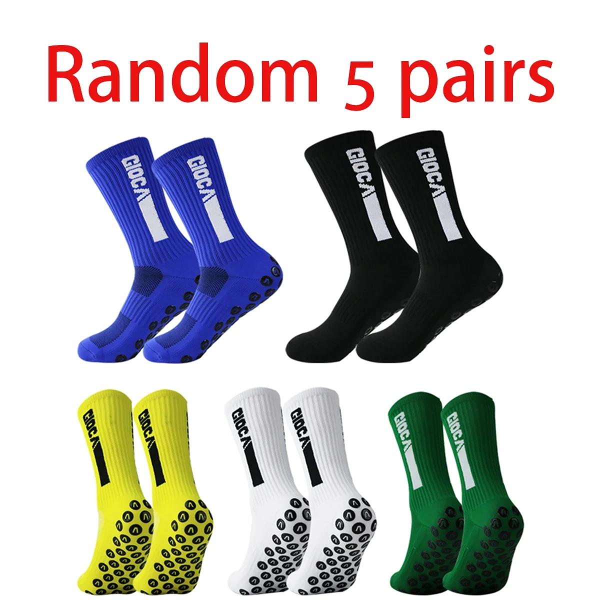

5 pairs of basketball socks, men's long-sleeved high-top running outdoor socks, sports socks