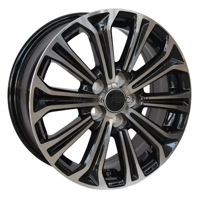 Wmwmnu for 15inch 16inch 17inch Car Alloy Wheel PCD 5/100 Black Diamond