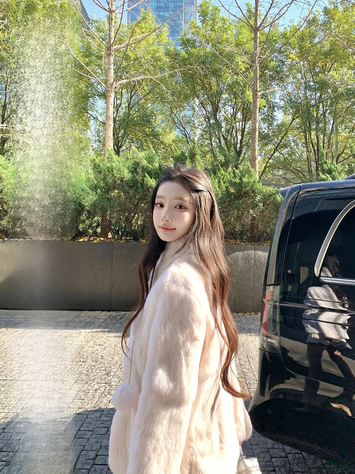 

Hotdog Spicy Rabbit Fur Coat Women's Winter Faion Long Sve Mid-Length Loose Fit Youth And Middle-Aged Applicable