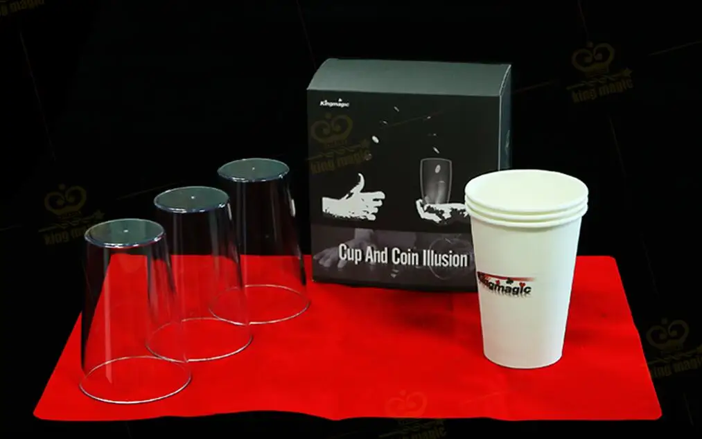 

Cup And Coin Illusions Magic Tricks Coin Cross Magic Props Cup Close Up Stage Magie Accessary Magician Magia Funny Mentalism