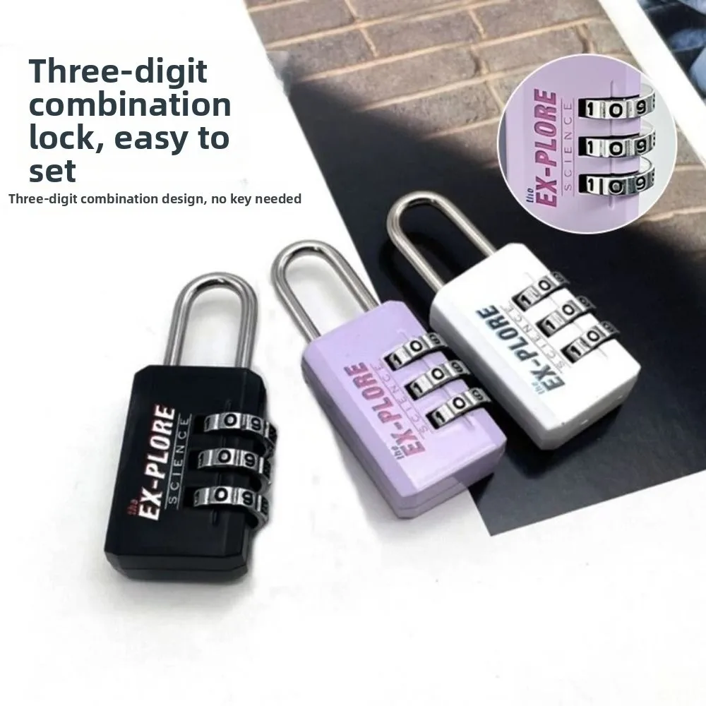 Zinc Alloy Body Resettable Combination Padlock Electroplated Steel Shackle Compact Lightweight Code Lock Solid Zinc Alloy